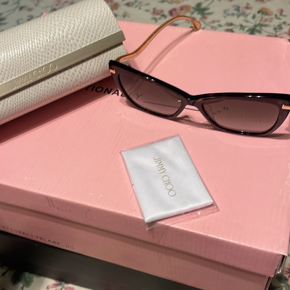 Jimmy Choo SELBYGS 086 HAVANA 57/16/145 Women's Sunglasses - Picture 6 of 6